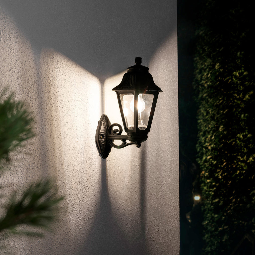 LED utevegglampe Bisso Anna lanterne svart E27 IP55 - Fumagalli