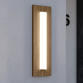 LED utevegglampe Bitetto plast tredekor 43 cm forfra