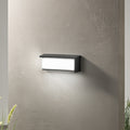 LED utevegglampe Block svart 32 cm plast IP65 forfra