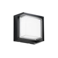 LED utevegglampe Block svart plast 16 cm CCT IP65 fra fronten