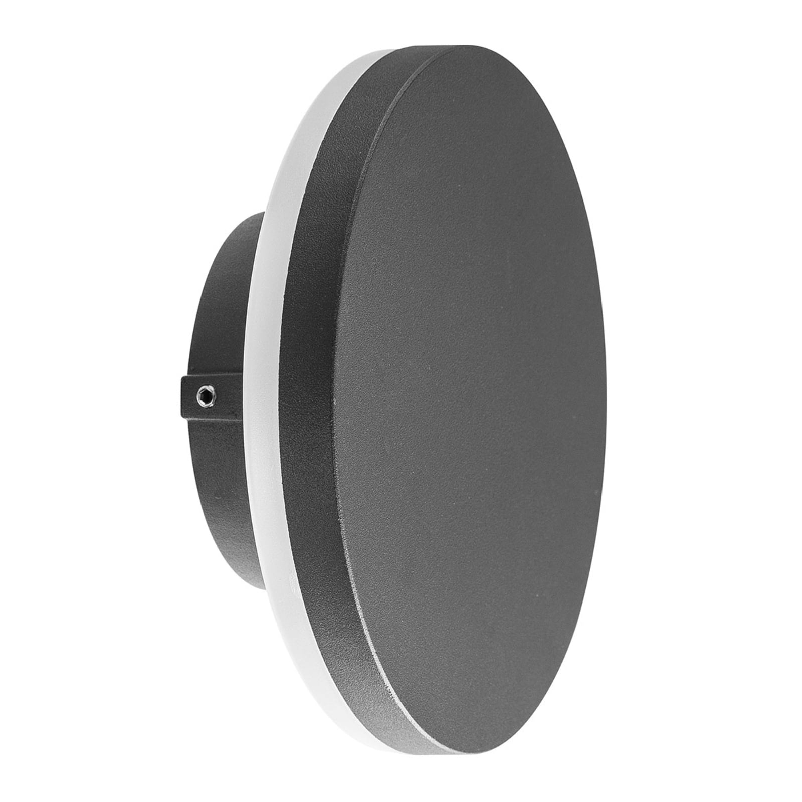 LED utevegglampe Bora rund mørkegrå Ø15 cm IP54 forside