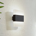 LED utevegglampe Branor aluminium antrasitt forfra
