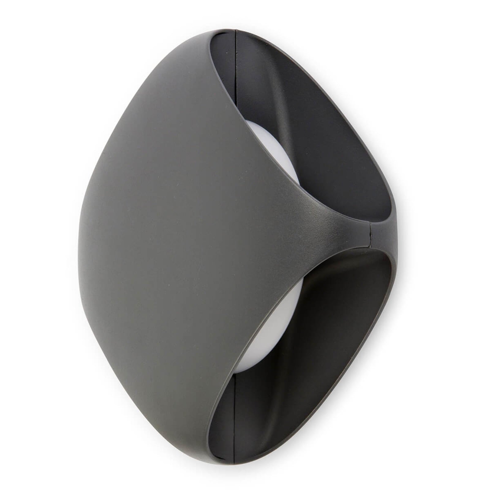 LED utevegglampe Bu-oh antrasitt firesidig lys IP65 detalj