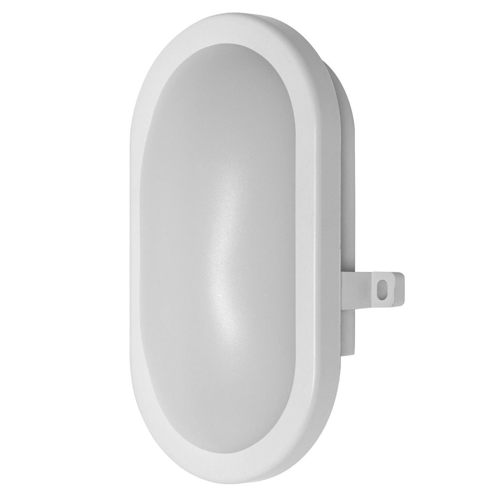 LED utevegglampe Bulkhead oval hvit 11W IP54 lysdiffusor