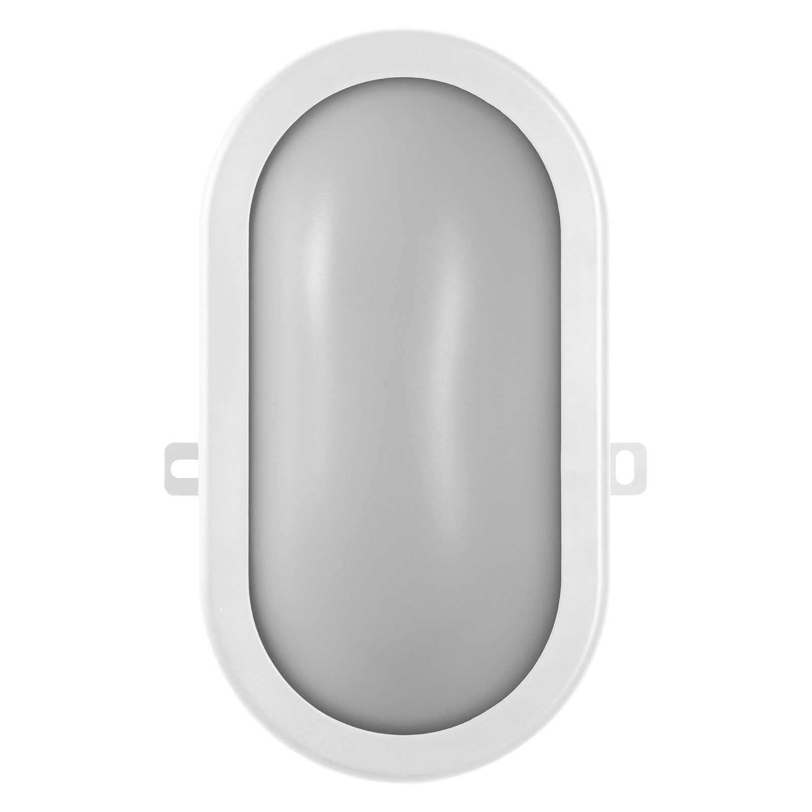 LED utevegglampe Bulkhead oval hvit 11W IP54 sideprofil
