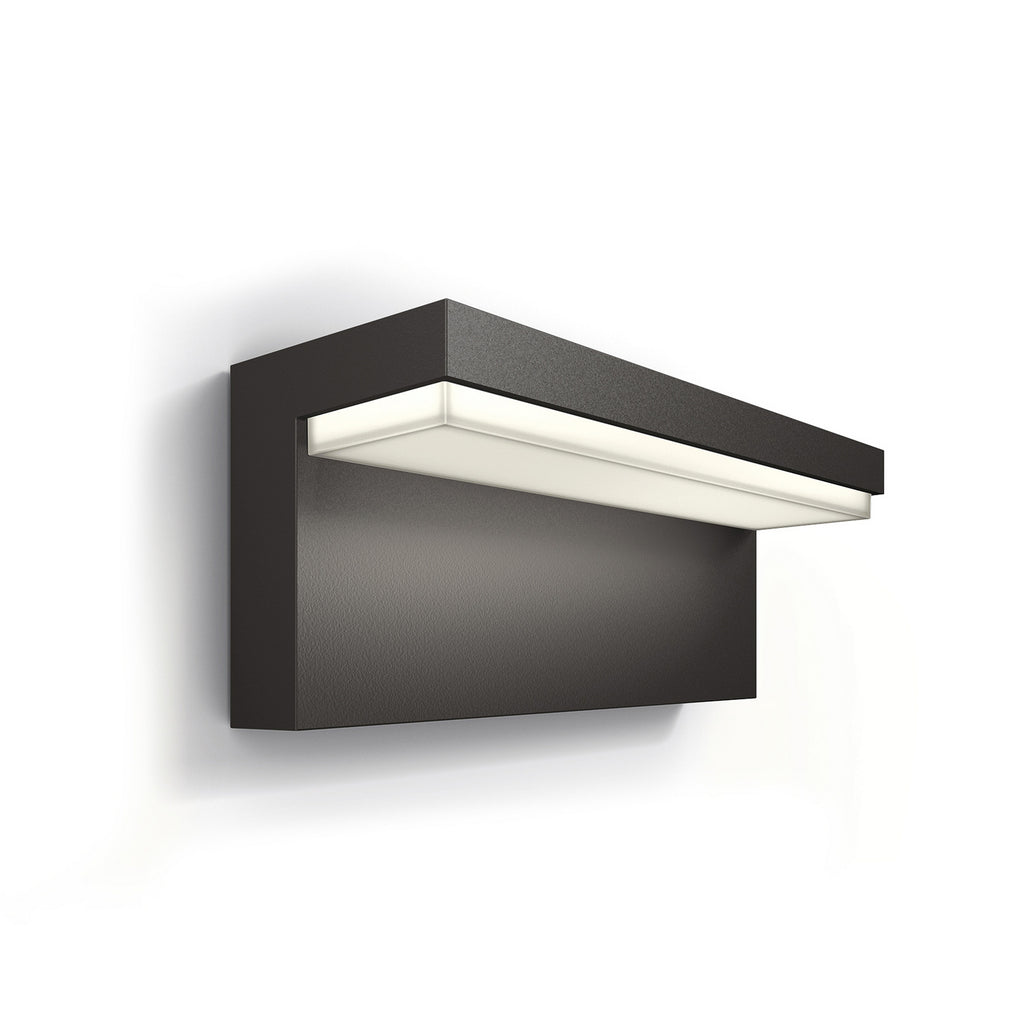 LED utevegglampe Bustan 2-pack antrasitt IP44 2700K nærbilde aluminium