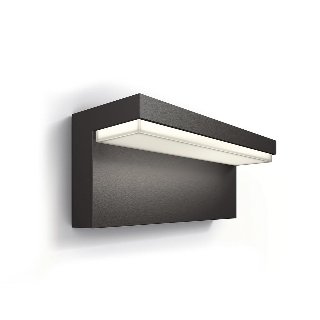 LED utevegglampe Bustan 2-pack antrasitt IP44 2700K nærbilde aluminium