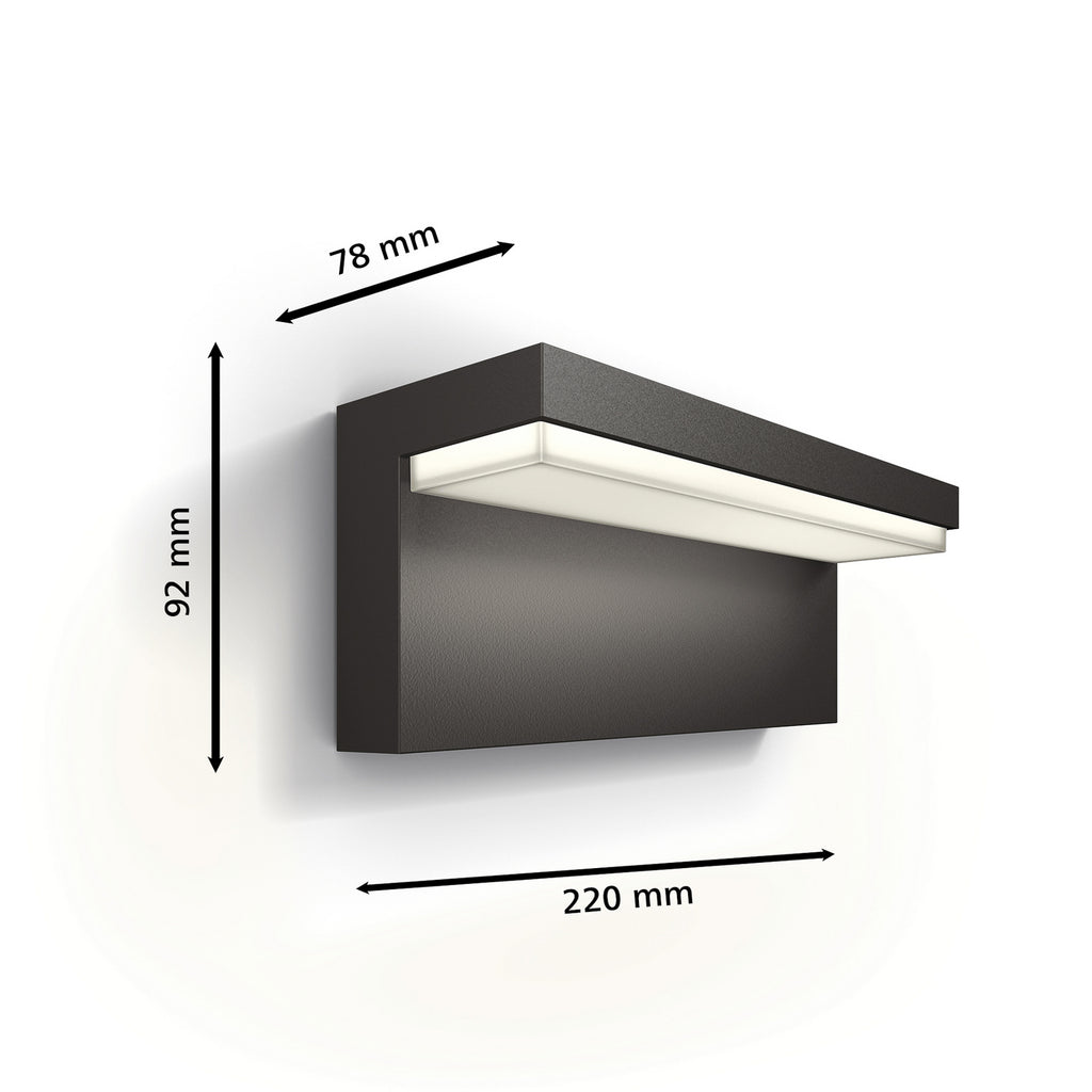 LED utevegglampe Bustan 2-pack antrasitt IP44 2700K lysbilde