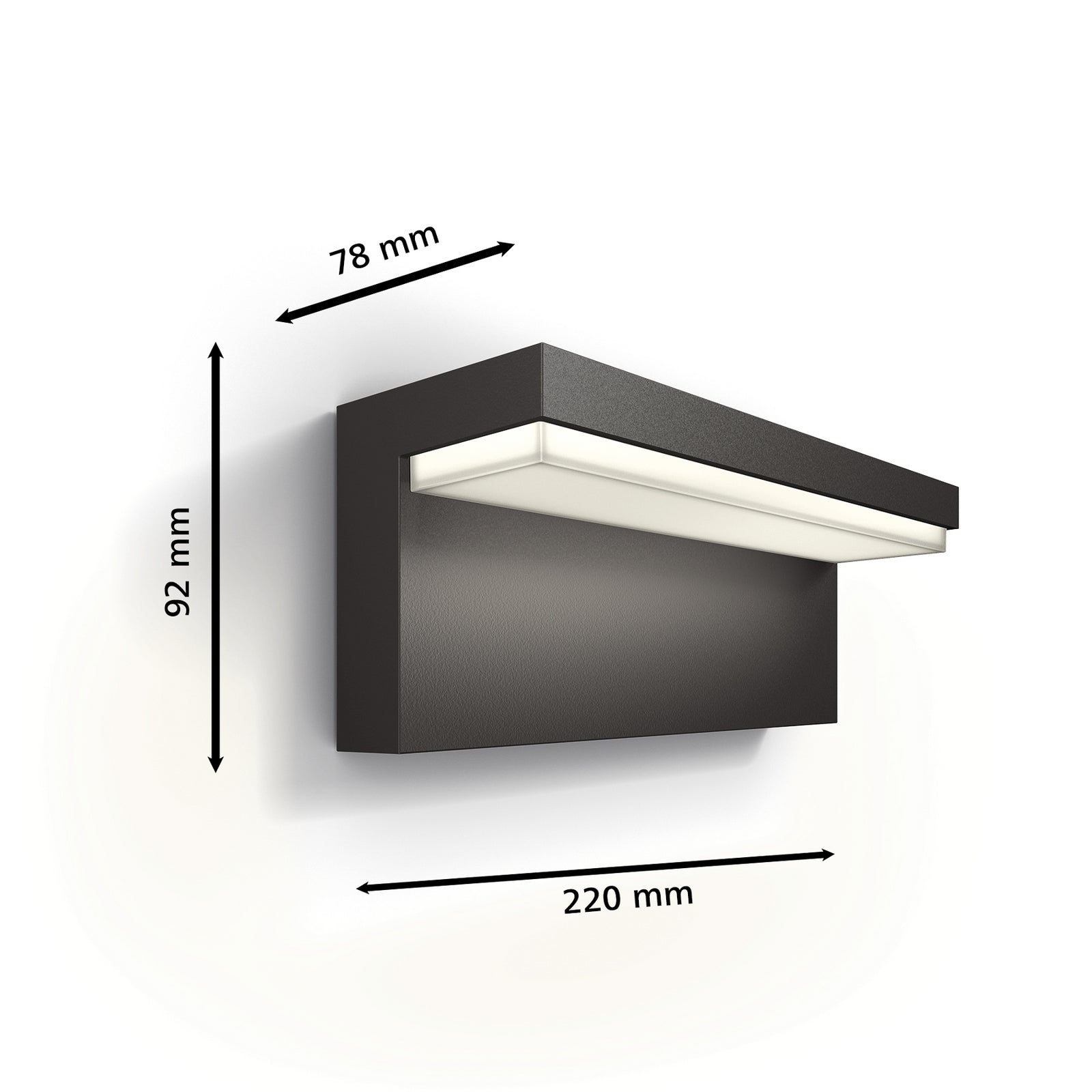 LED utevegglampe Bustan 2-pack antrasitt IP44 2700K lysbilde