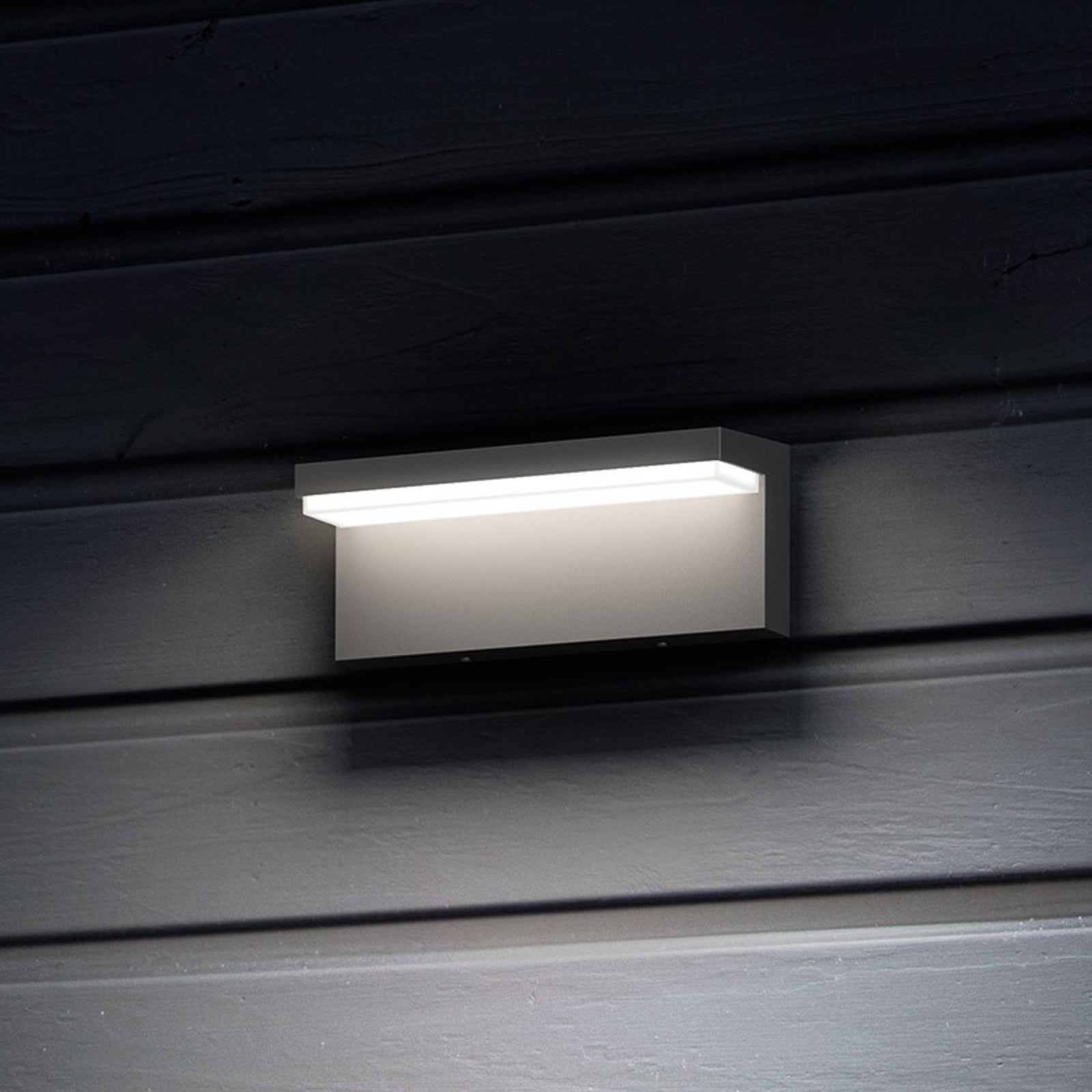 LED utevegglampe Bustan 2-pack antrasitt IP44 2700K fra siden