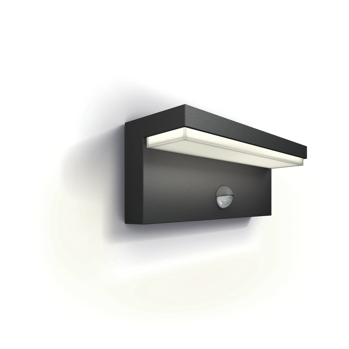 LED utevegglampe Bustan bakside med bevegelsessensor antrasitt IP44