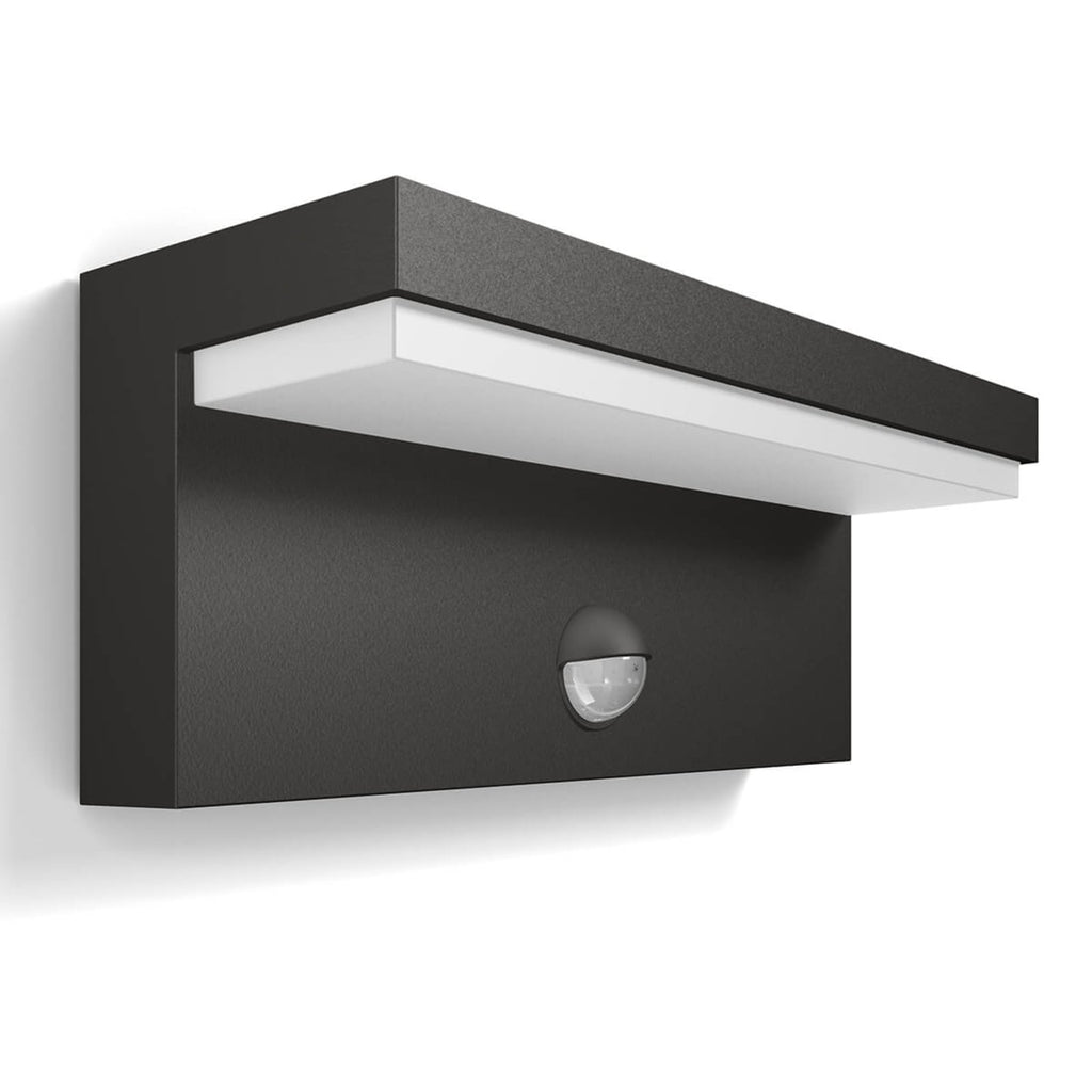 LED utevegglampe Bustan med bevegelsessensor antrasitt detalj