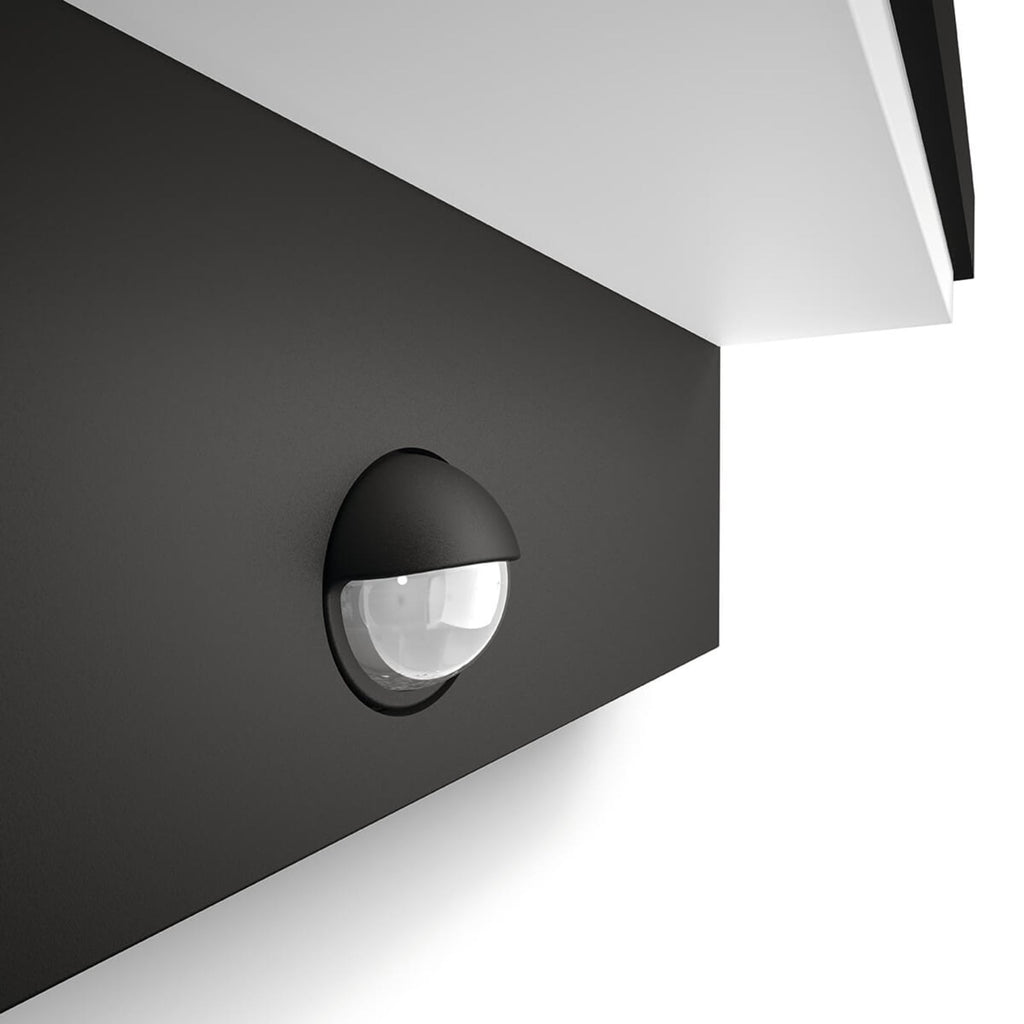 LED utevegglampe Bustan med bevegelsessensor antrasitt side