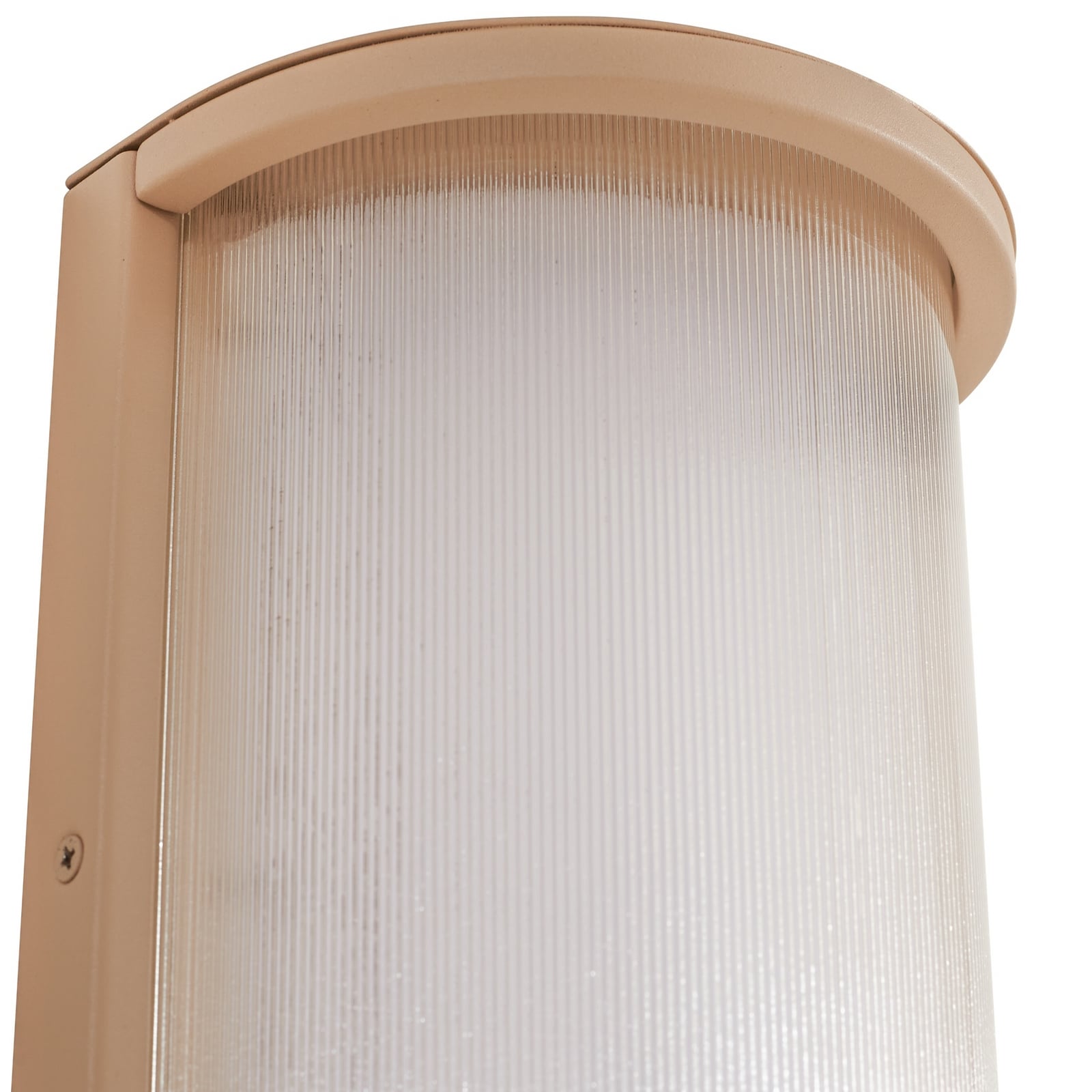 LED utevegglampe Calvik beige riflet rustfritt stål IP44 - Lindby