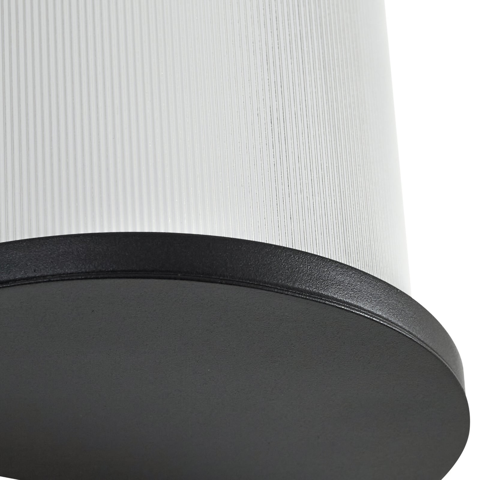 LED utevegglampe Calvik svart riflet rustfritt stål IP44 med veggfeste