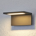 LED utevegglampe Caner flat grafitt aluminium IP54 forfra