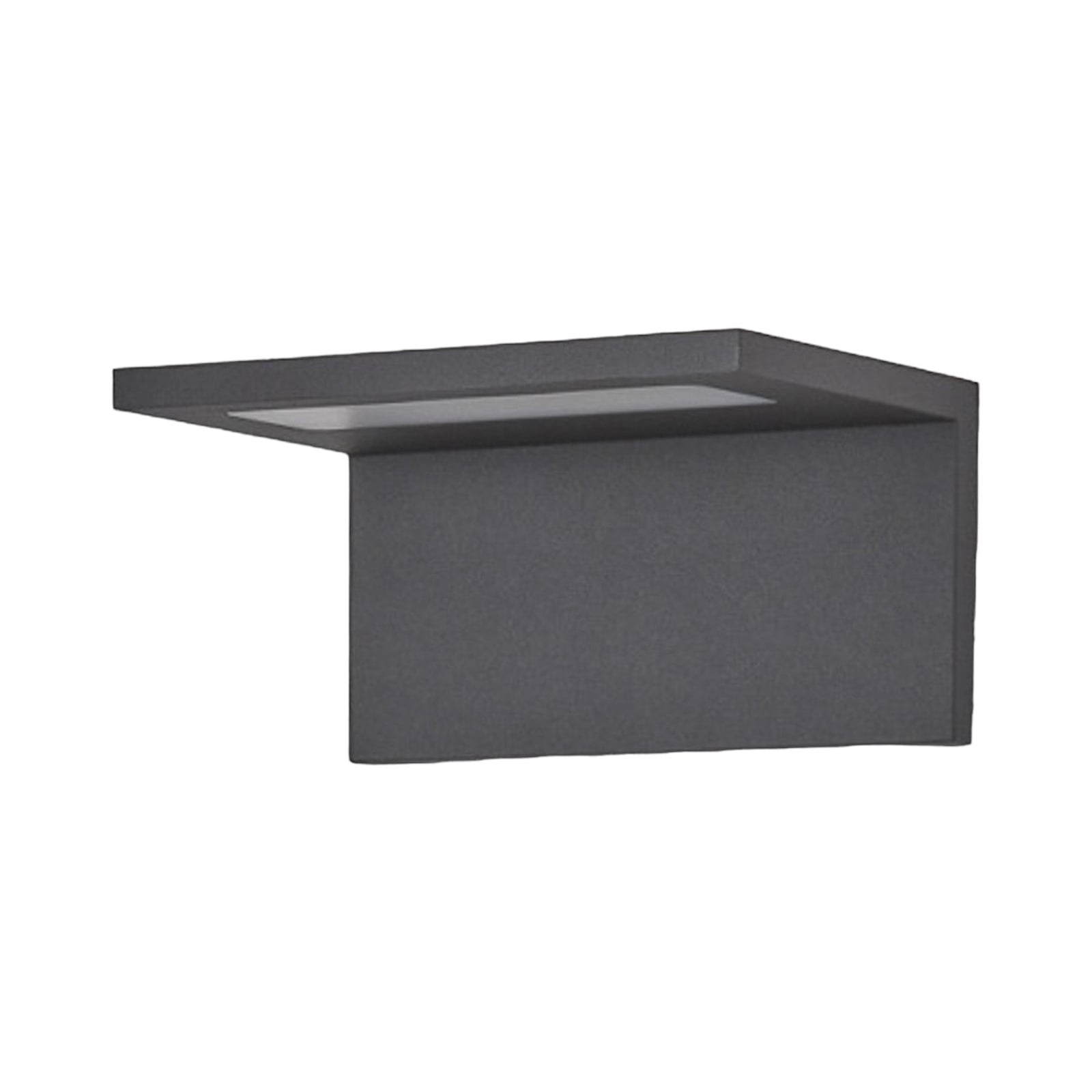 Detalj av LED utevegglampe Caner flat grafitt aluminium IP54