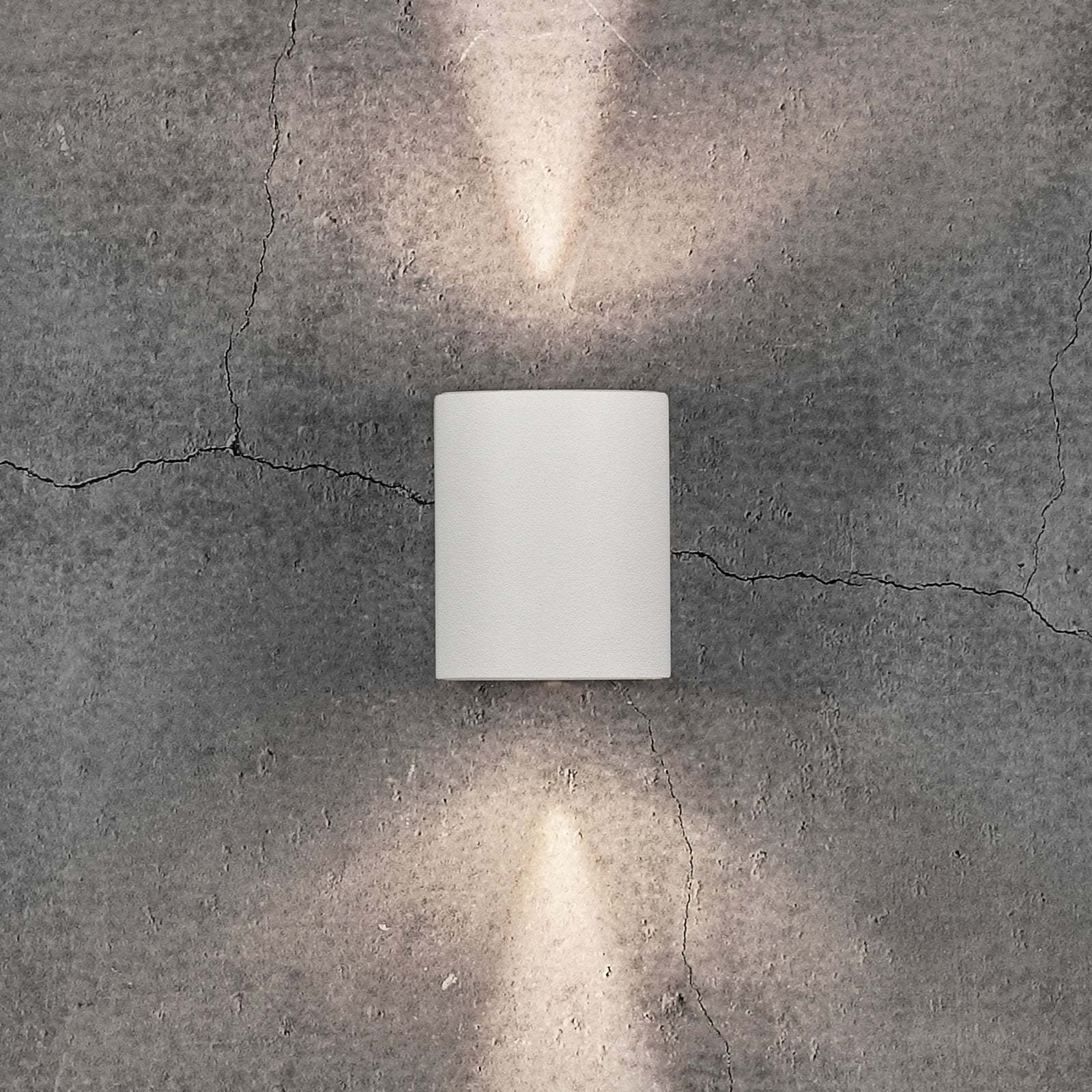 LED utevegglampe Canto 2 hvit aluminium 10 cm IP44 bakside