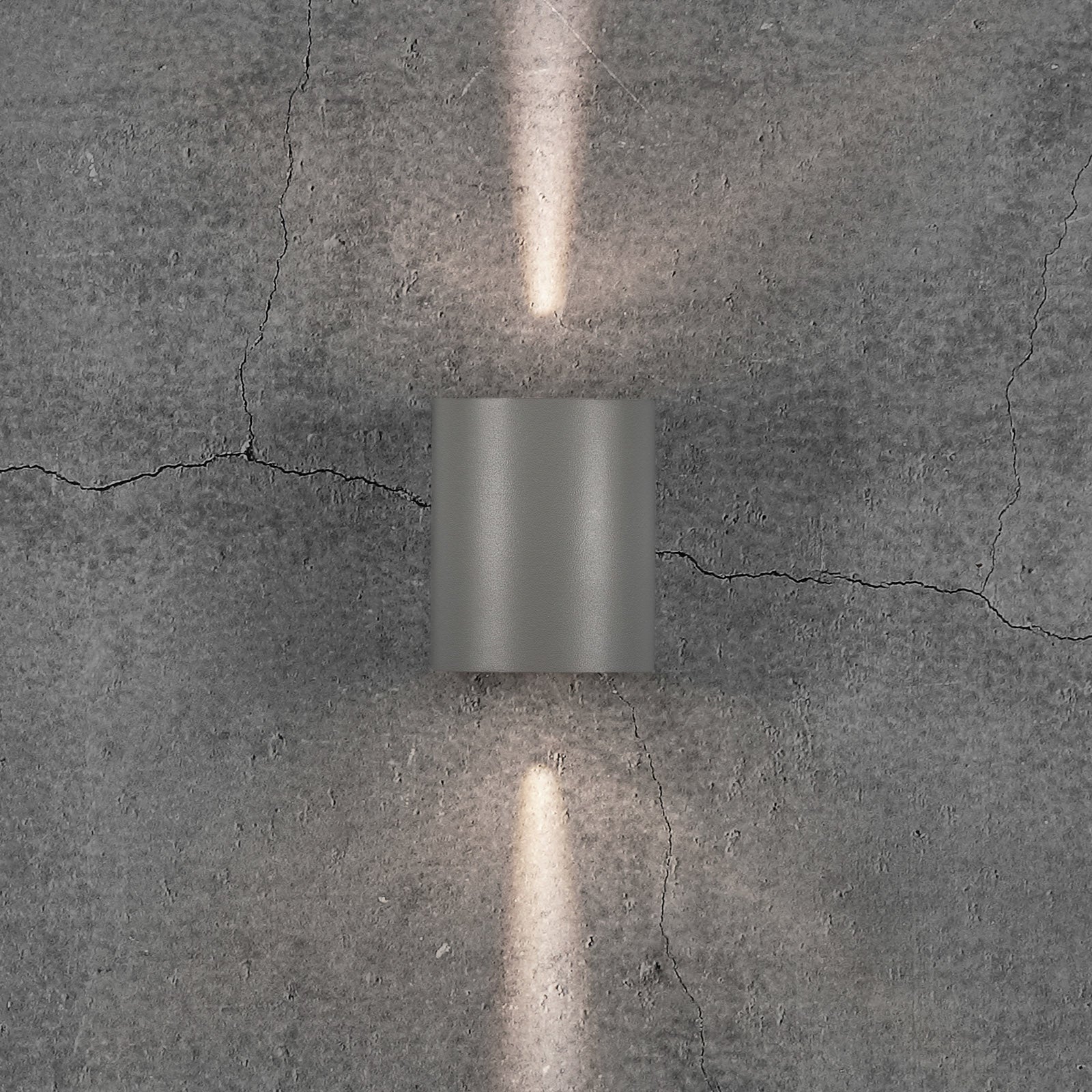 LED utevegglampe Canto 2 opp/ned grå 10 cm fra Nordlux forfra