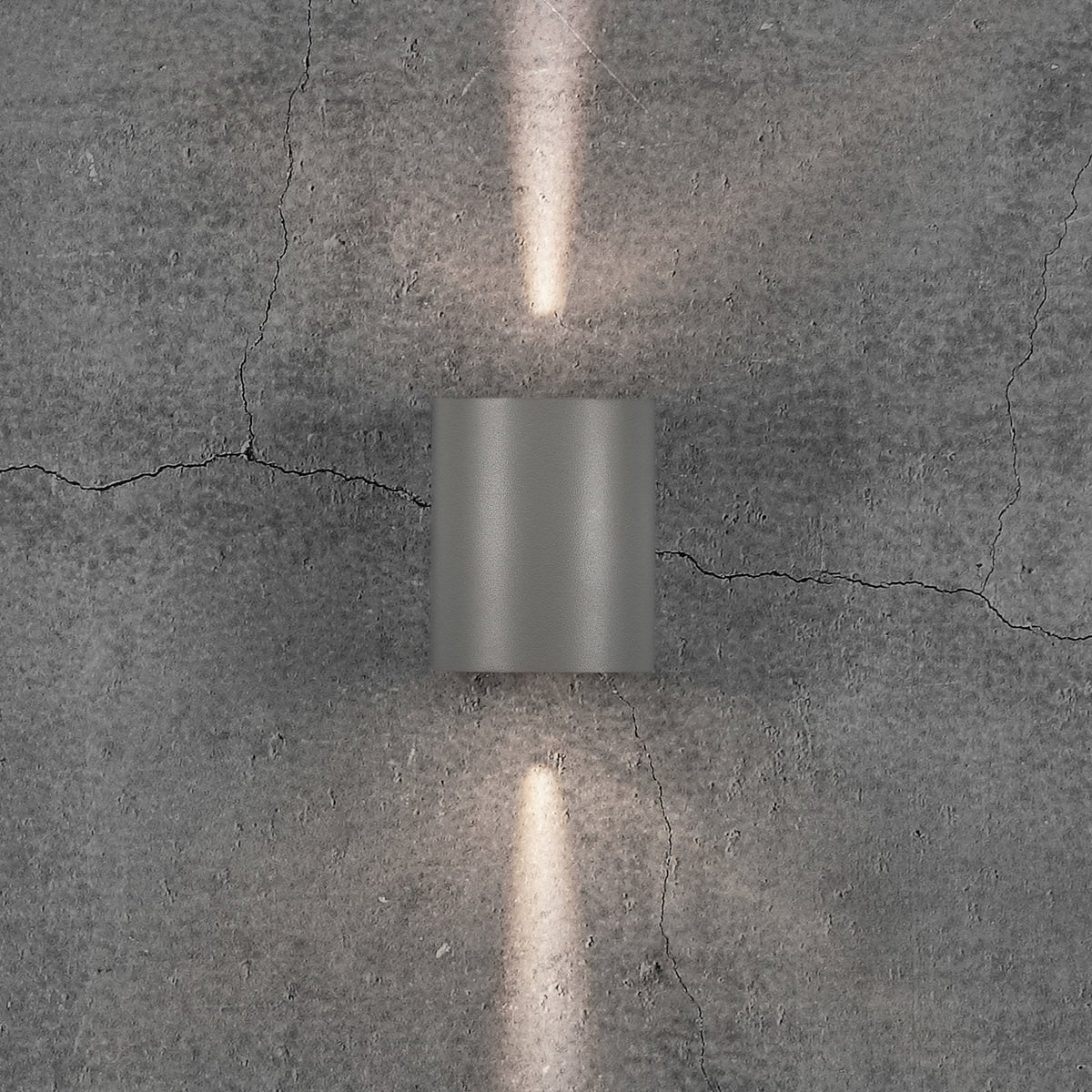 LED utevegglampe Canto 2 opp/ned grå 10 cm fra Nordlux forfra