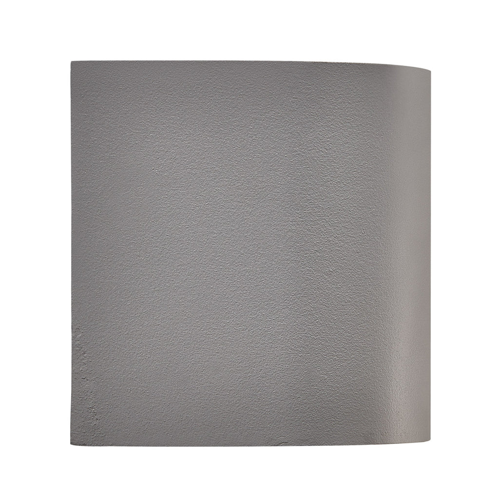 LED utevegglampe Canto 2 opp/ned grå 10 cm fra Nordlux montert på vegg
