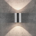 LED utevegglampe Canto 2 rustfritt stål forfra
