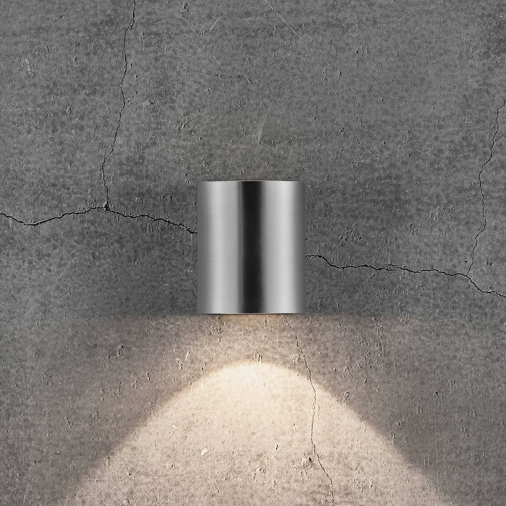 Montert LED utevegglampe Canto 2 rustfritt stål på vegg