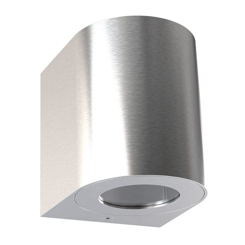 LED utevegglampe Canto 2 rustfritt stål aluminium og glass