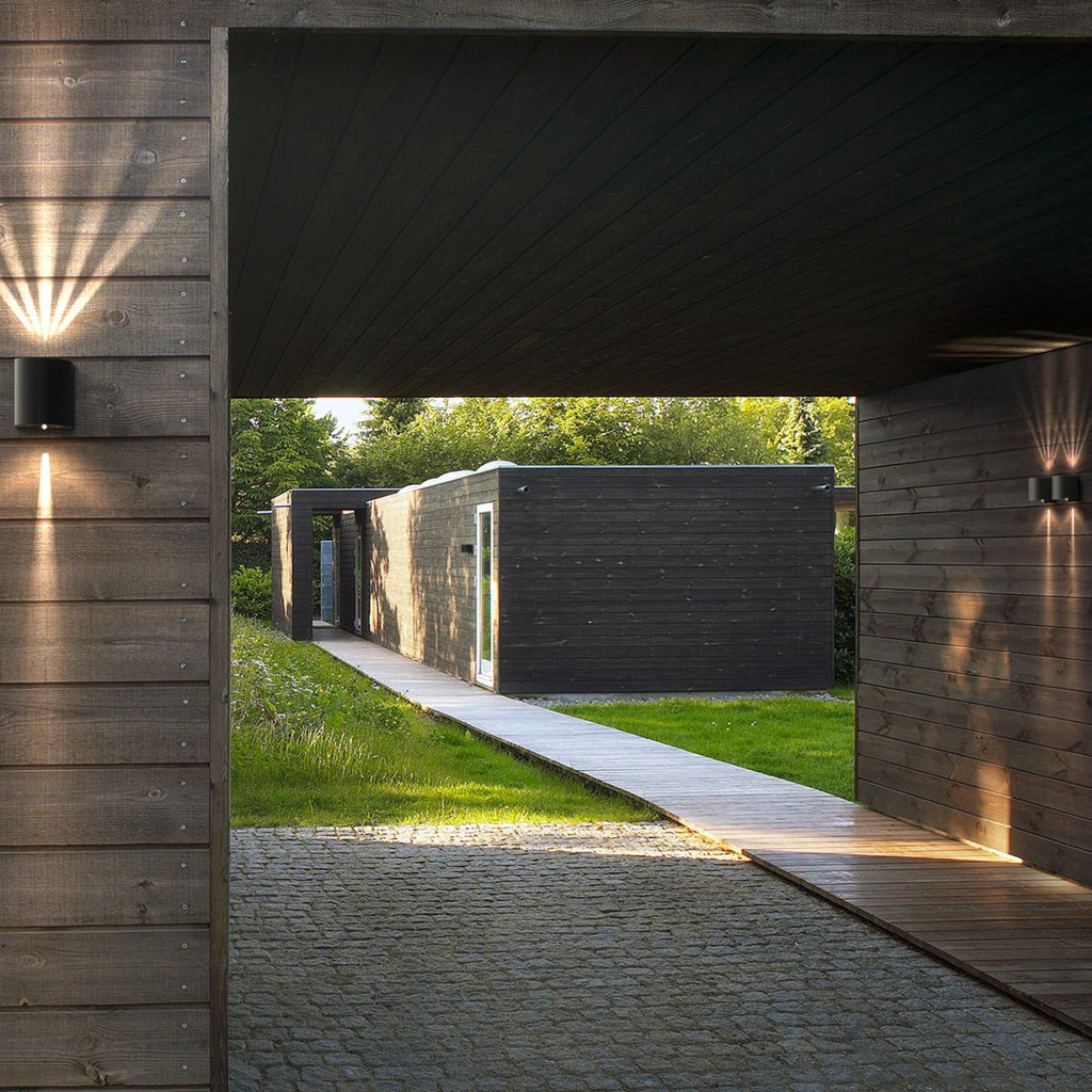 Detalj av LED utevegglampe Canto 2 Seaside svart