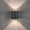LED utevegglampe Canto 2 Seaside svart forfra