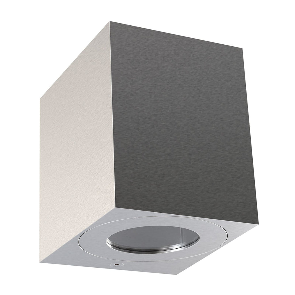 LED utevegglampe Canto Kubi 2 rustfritt stål IP44 bakside