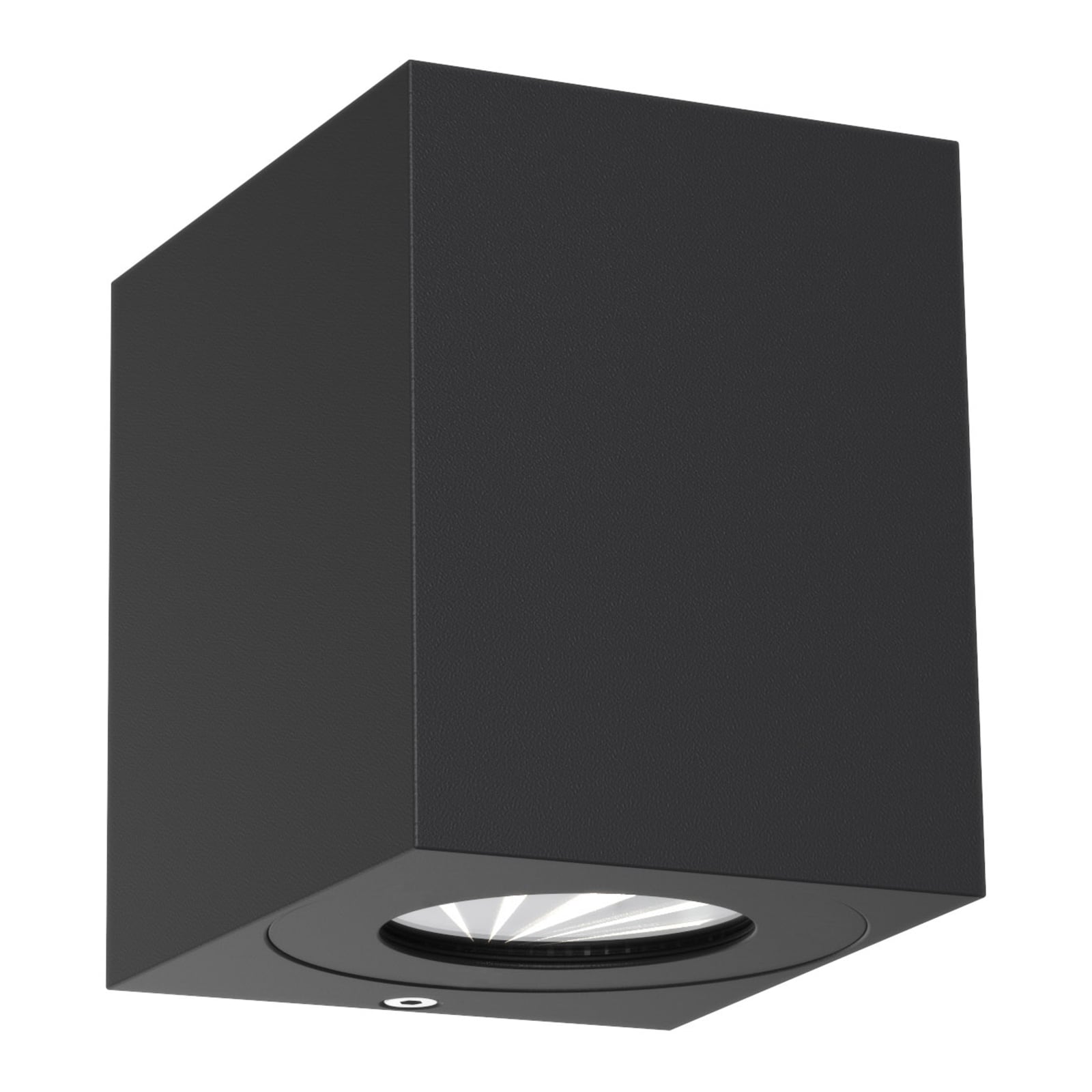 LED utevegglampe Canto Kubi 2 Seaside svart IP44 montert på vegg