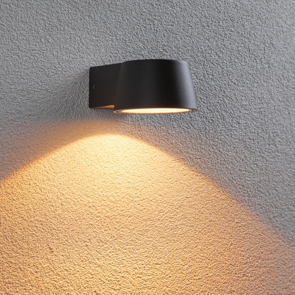 LED utevegglampe Capea antrasitt aluminium 2200K IP44 bakside