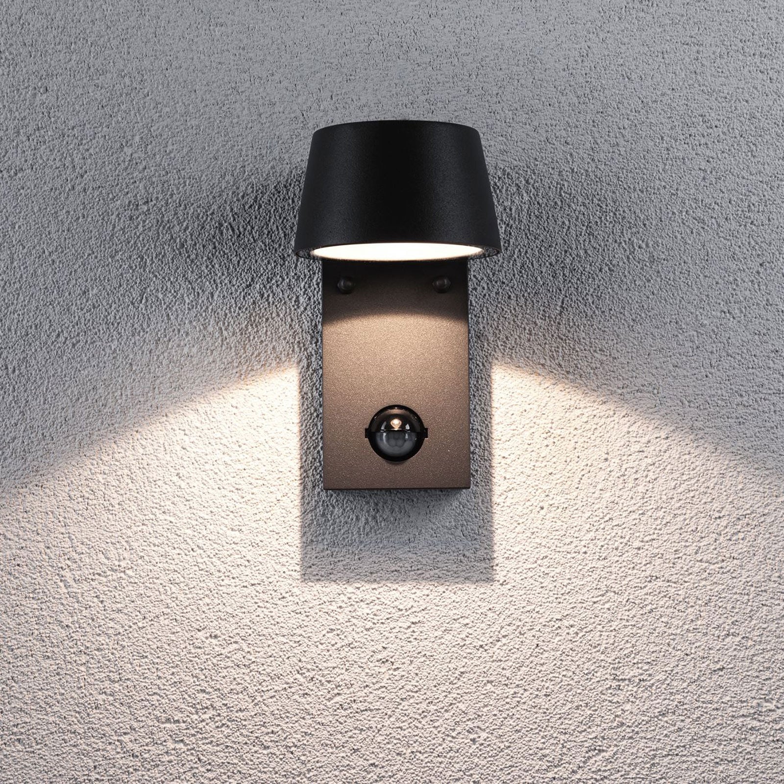 Detalj av bevegelsessensor på LED utevegglampe Capea antrasitt Paulmann