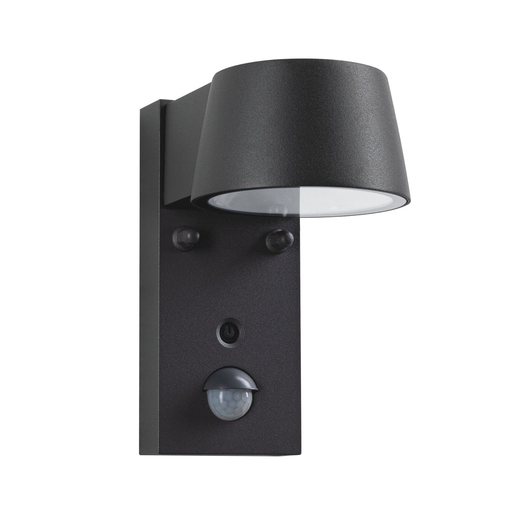 LED utevegglampe Capea med bevegelsessensor Paulmann montert på vegg