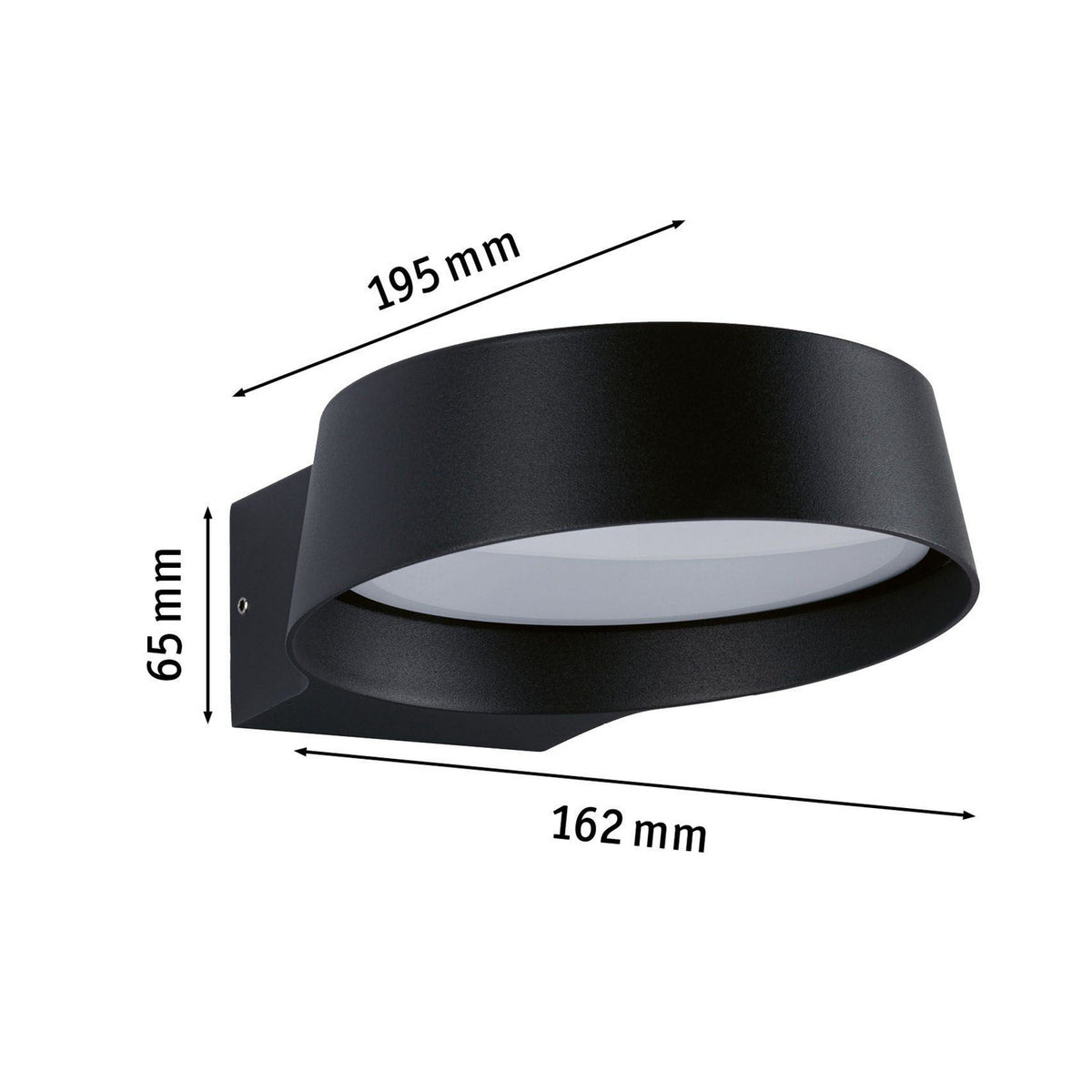 LED utevegglampe Capea Grand antrasitt detalj