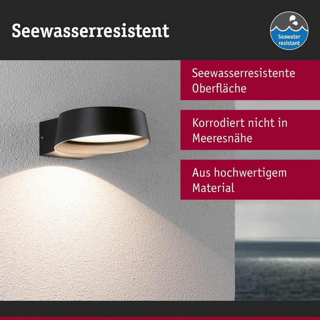 LED utevegglampe Capea Grand antrasitt nærbilde