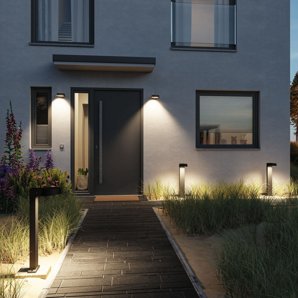 LED utevegglampe Capea Grand antrasitt profil