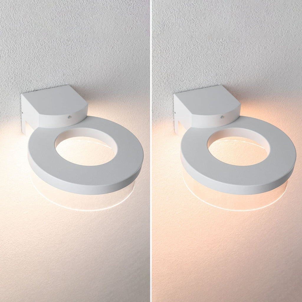 Nærbilde av sensor på LED utevegglampe Capera