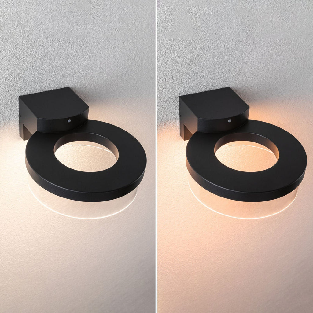 Nærbilde av sensor på LED utevegglampe Capera