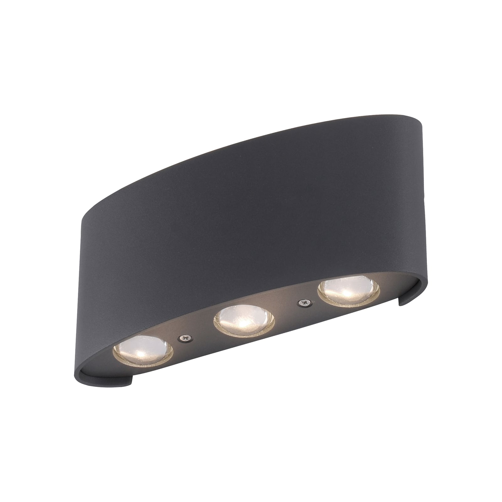 LED utevegglampe Carlo opp/ned antrasitt bakside