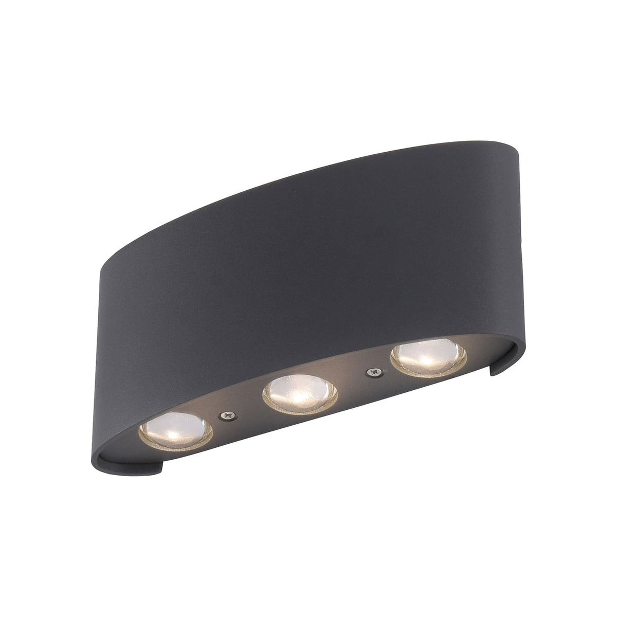 LED utevegglampe Carlo opp/ned antrasitt bakside