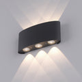 LED utevegglampe Carlo opp/ned antrasitt front