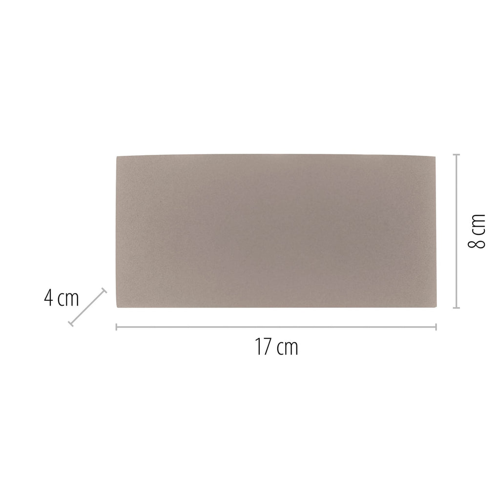 Detalj av LED utevegglampe Carlo opp/ned sand 17 cm IP54