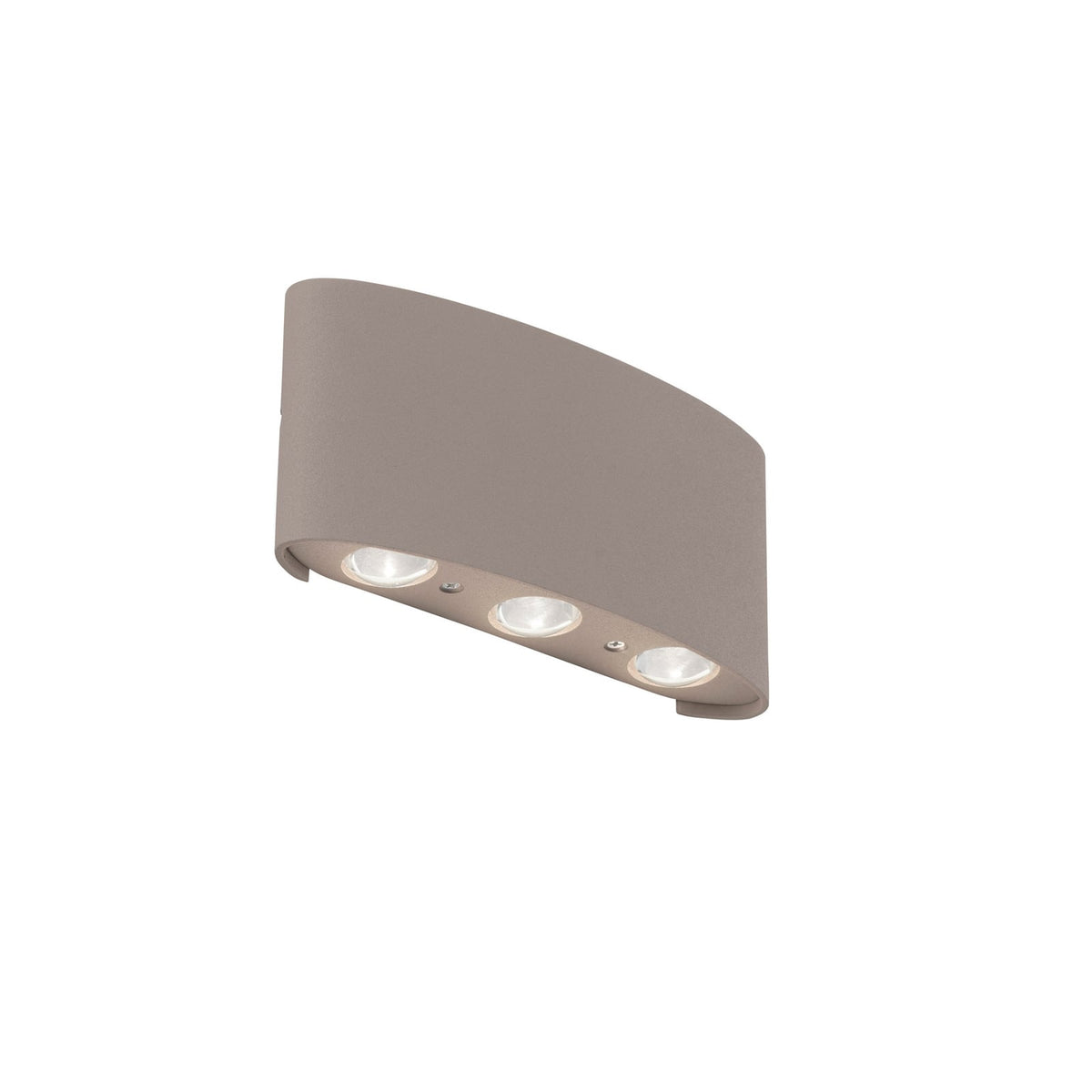 Montert LED utevegglampe Carlo opp/ned sand 17 cm IP54