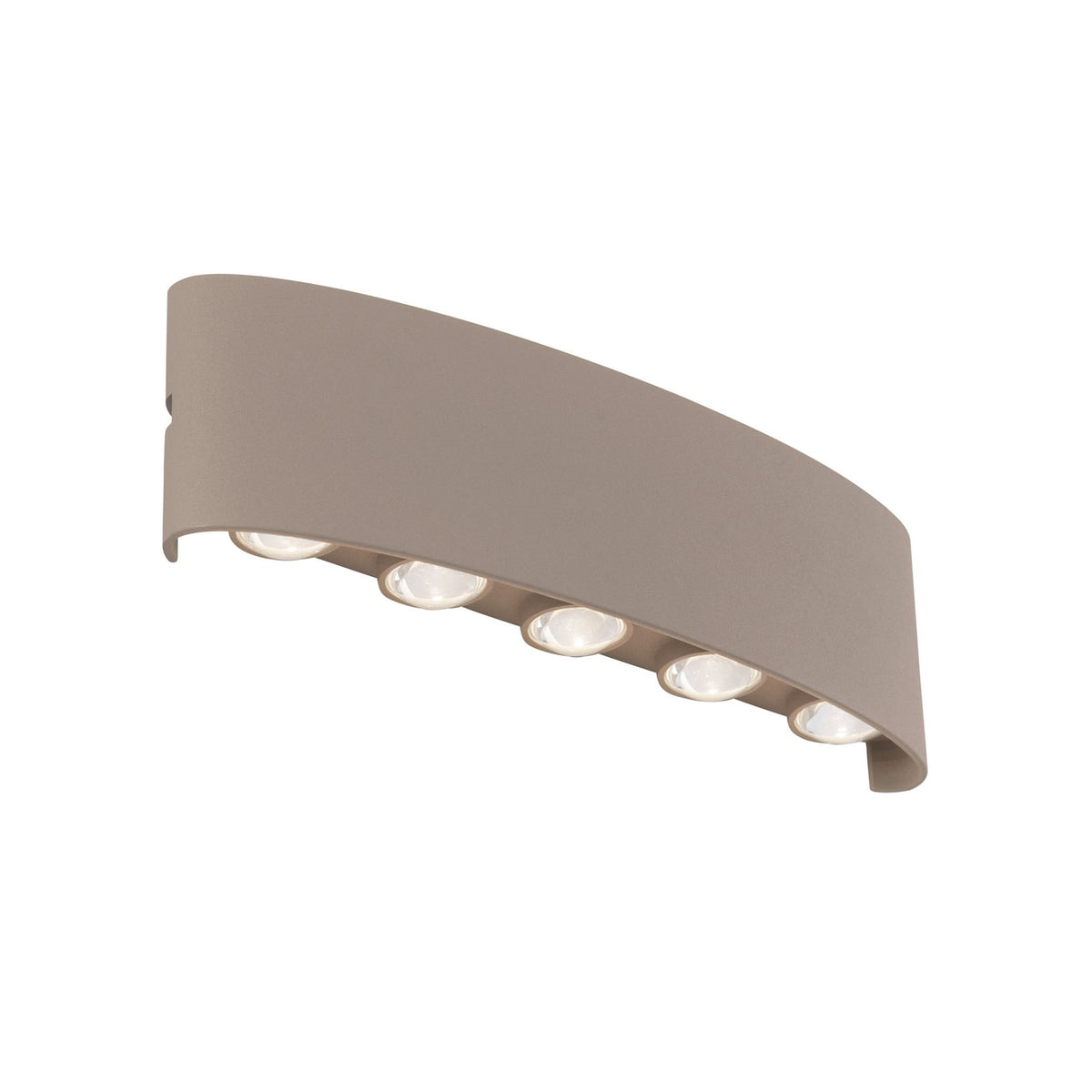 LED utevegglampe Carlo opp/ned sand 27 cm IP54 montert på vegg