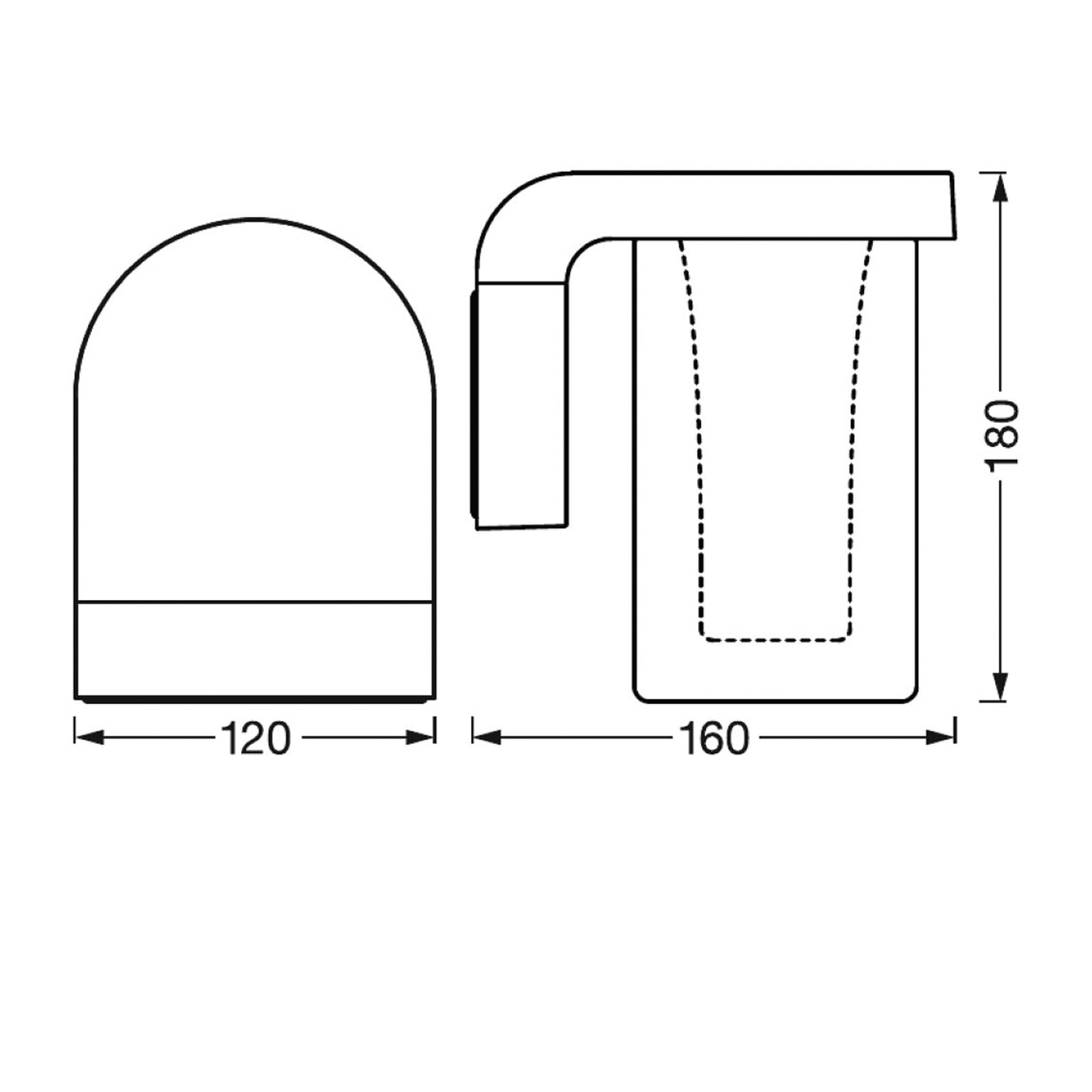 LED utevegglampe Cascade Wall WiFi RGB dimbar IP44 fargetemperaturvalg