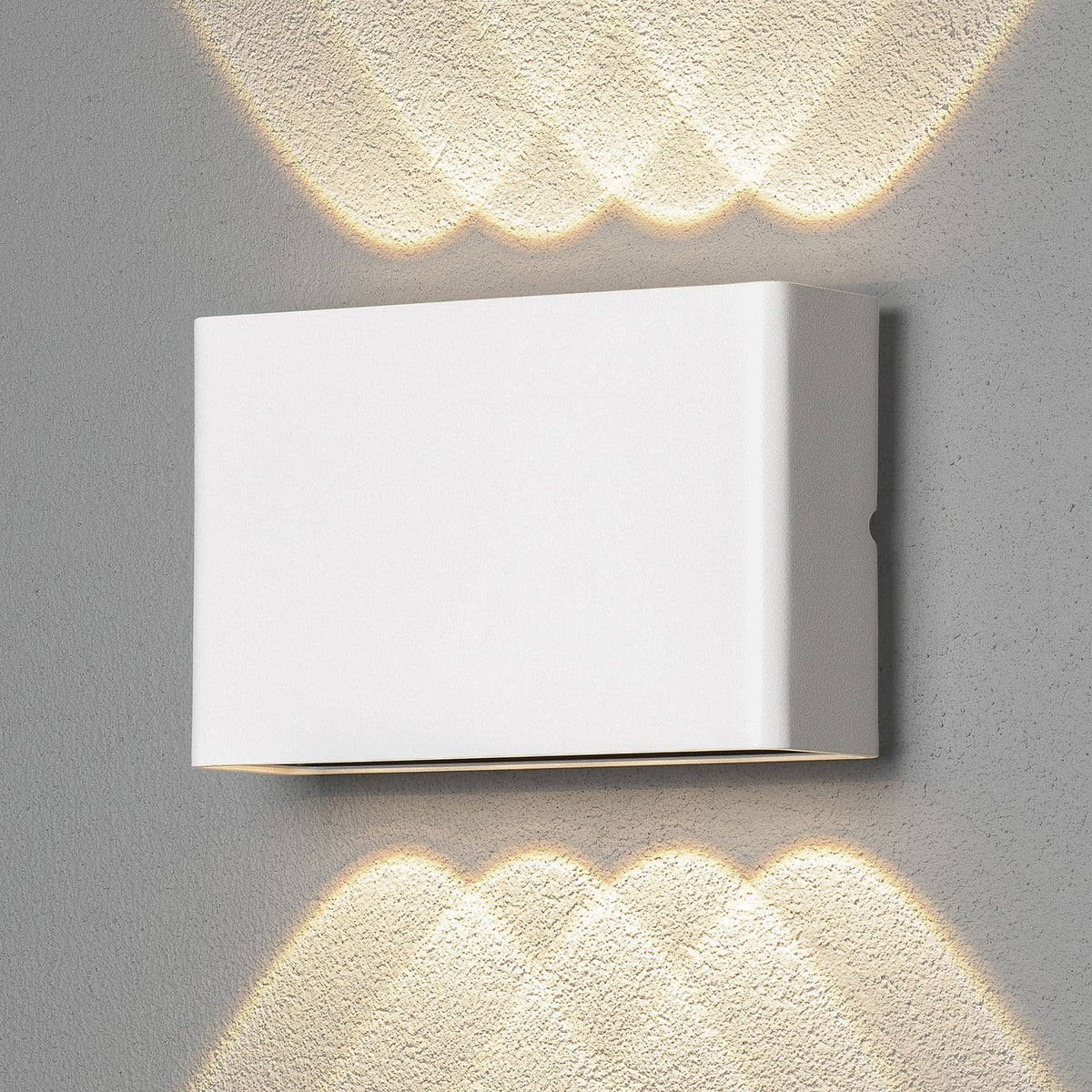 LED utevegglampe Chieri 8-lys hvit aluminium IP54 forfra