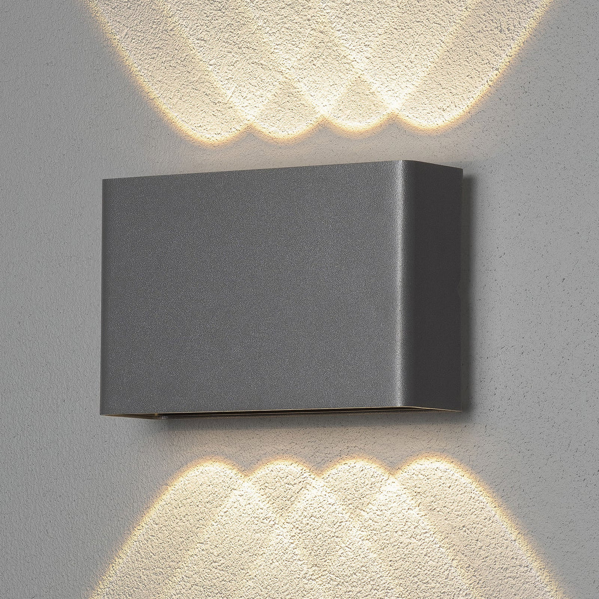LED utevegglampe Chieri 8-lys opp og ned antrasitt IP54 forfra