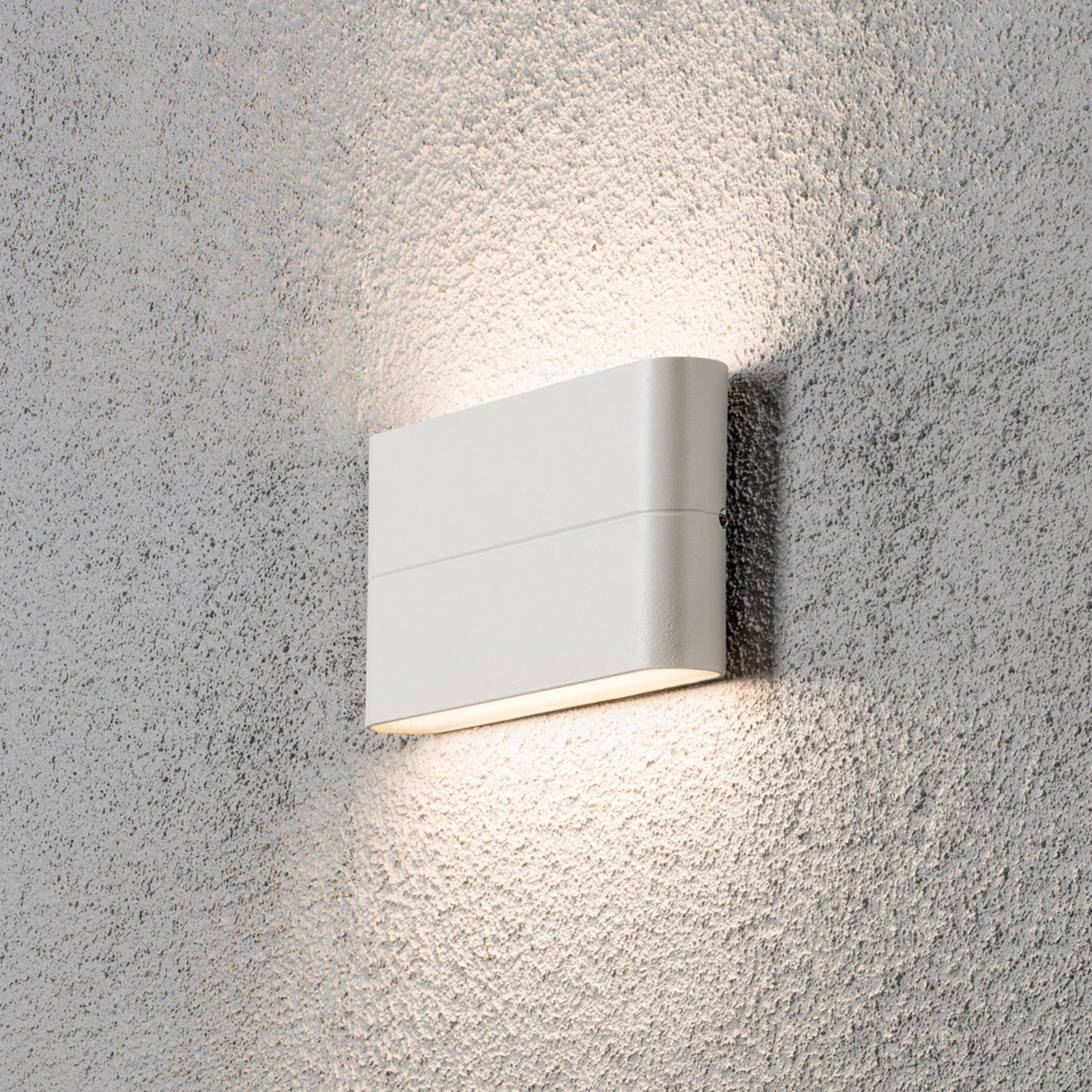 LED utevegglampe Chieri hvit opp/ned 17 cm detalj